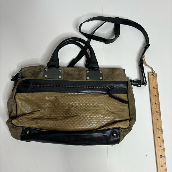 Rag and bone olive green suede and leather convertible crossbody bag - Picture 2 of 5